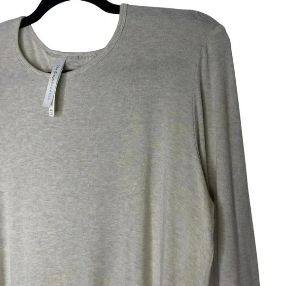 Aritzia Babaton Verve Long Sleeve Crew-neck Lightweight Beige Top Size  2XL - Picture 8 of 9